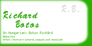 richard botos business card